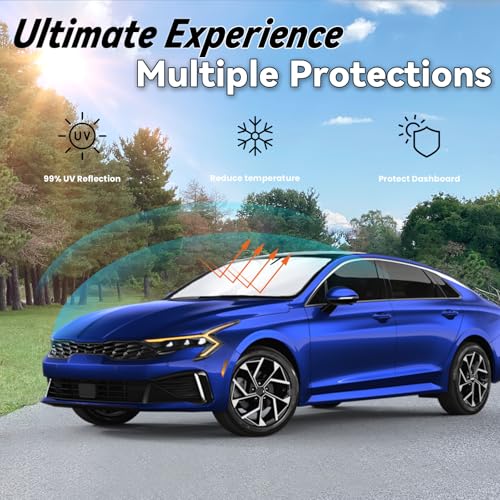 Image of Windshield Sun Shade for 2021-2025 2026 Kia K5, GT-Line, GT, Sedan