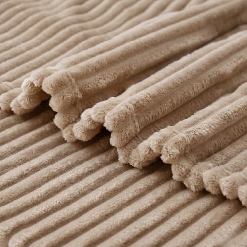 Image of Cotton Bolls Textiles Cozy Plush AC Blanket for Double Bed, Lightweight All Season Blanket, Ultra Soft Blanket for AC Room, Mild Winter, Can Be Used as Bedsheet in Winter, 90x90 Inches, Pencil Beige