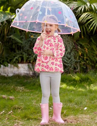 Image of Arshiner Girl Baby Kid Waterproof Hooded Coat Jacket Outwear Raincoat Hoodies