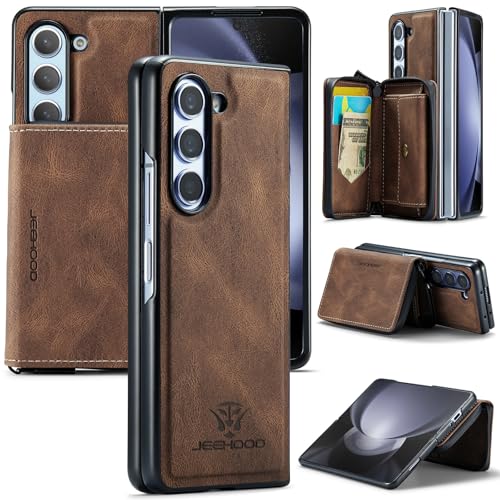 Étui en cuir magnétique amovible et coque antichoc haut de gamme compatible Samsung Galaxy Z Fold 5