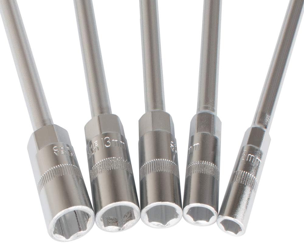 Metric T Handle Socket Wrench Tools Set Chrome Vanadium Steel 8mm 10mm 12mm 13mm 14mm