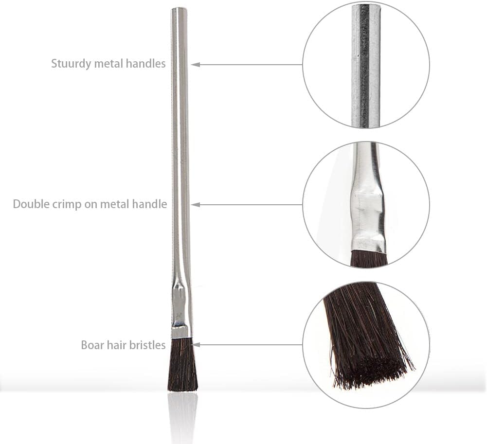 1st Choice Bristles - Tin Handles & Ferrules, Silver