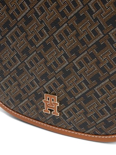 Tommy Hilfiger Monogram Leather Saddle Bag with Adjustable Crossbody Strap3