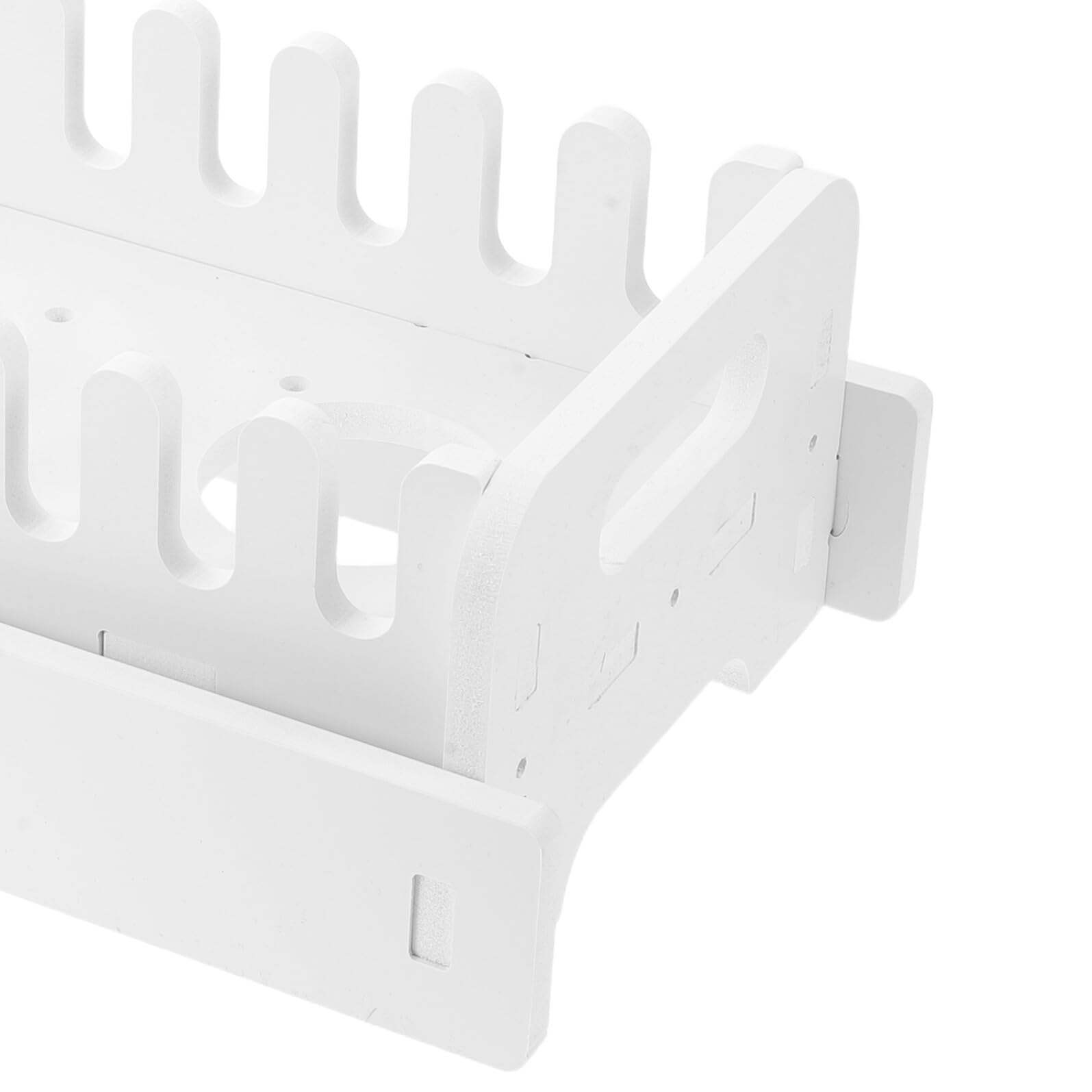 Soporte para Teléfono Móvil de Escritorio 10 Ranuras Plástico Blanco