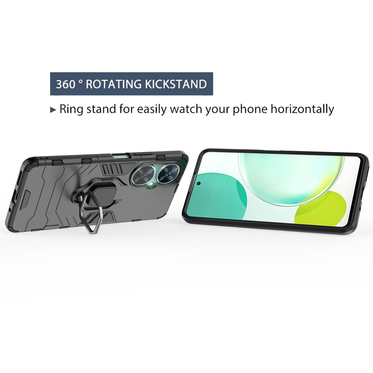 Cover Per Huawei Nova 11i + 3 Pellicole Vetro Temperato, Custodia Morbida In TPU Antiurto, Leggera, Bordo Rialzato, Colore Nero - 2