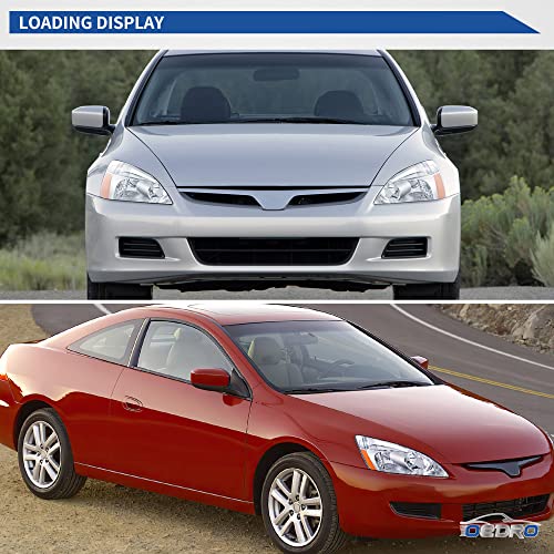 Image of OEDRO Headlight Assembly Compatible with 2003-2007 Accord Headlights, Headlamp With Chrome Housing Amber Reflectors Front Lights - Driver & Passenger Side | Clear Lens, Amber Reflector, Driver and Passenger Side, PC Lens, Fully Sealed, Bright Beam, Impact-Proof