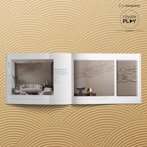 Image of Asian Paints Royale Swatch Book Imprints Collection Touch & Feel Organizer Journal with 10+ Play Texture and 50+ Color Sample for Fabric Industry Designer Artist (Pack of 1, Multicolor)