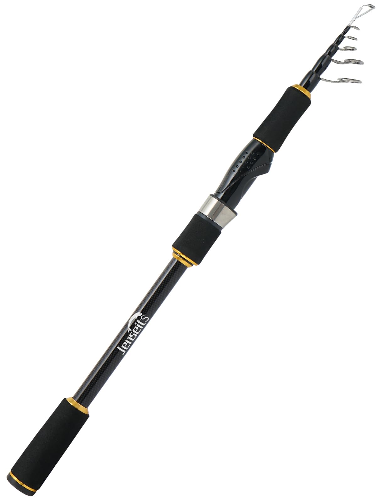 Jenseits Fishing Rods, Carbon Fiber Spinning & Casting Poles, Saltwater Resistant Stainless Steel Guides, Portable 2-Piece/4-Piece/Telescopic Travel