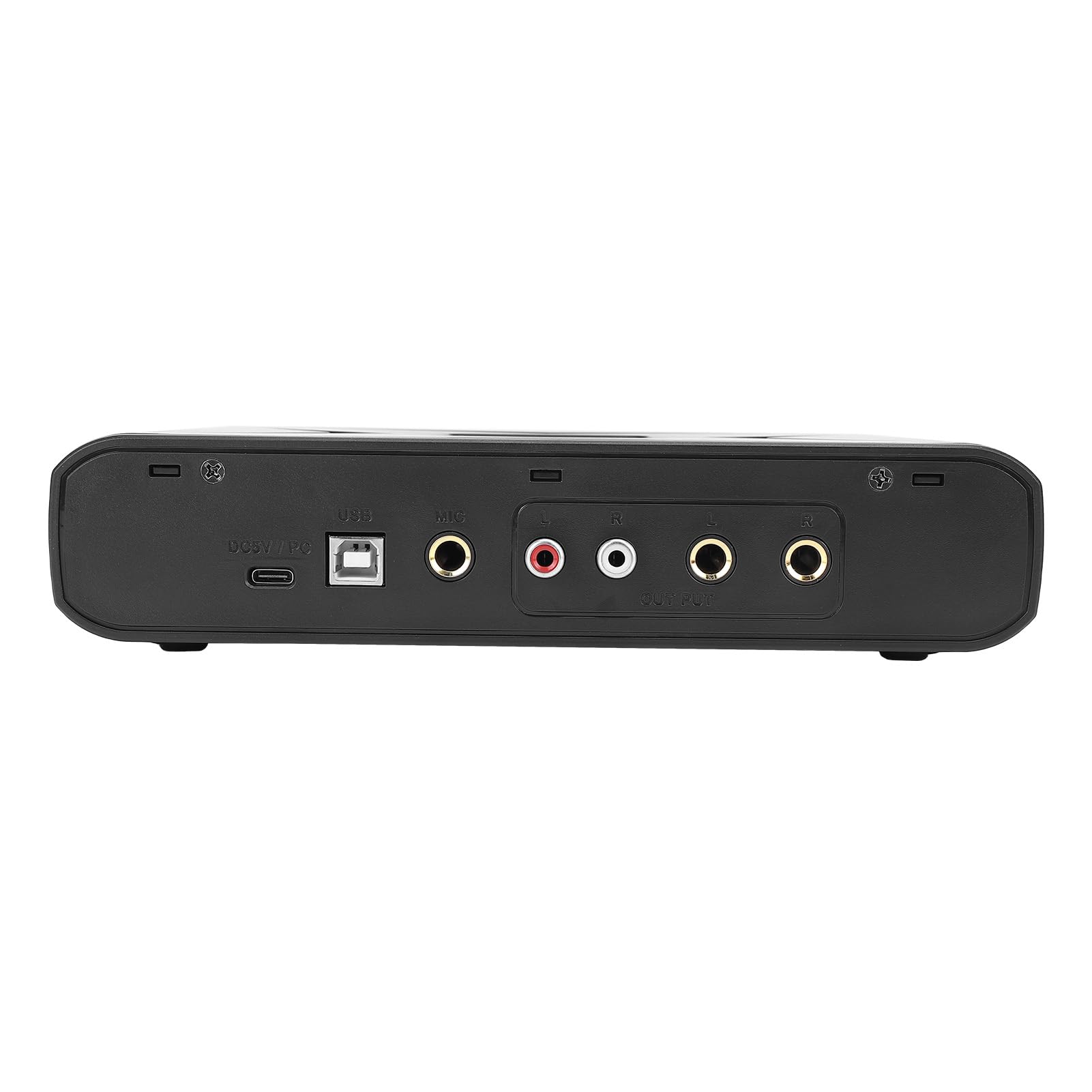 SUNGOOYUE Zewnętrzna Karta Dźwiękowa USB, 16-bitowy Interfejs Audio 48 KHZ z Przedwzmacniaczem Mikrofonowym i Zasilaniem Phantom 48 V, do Przesyłania Strumieniowego na żywo Nagrywanie