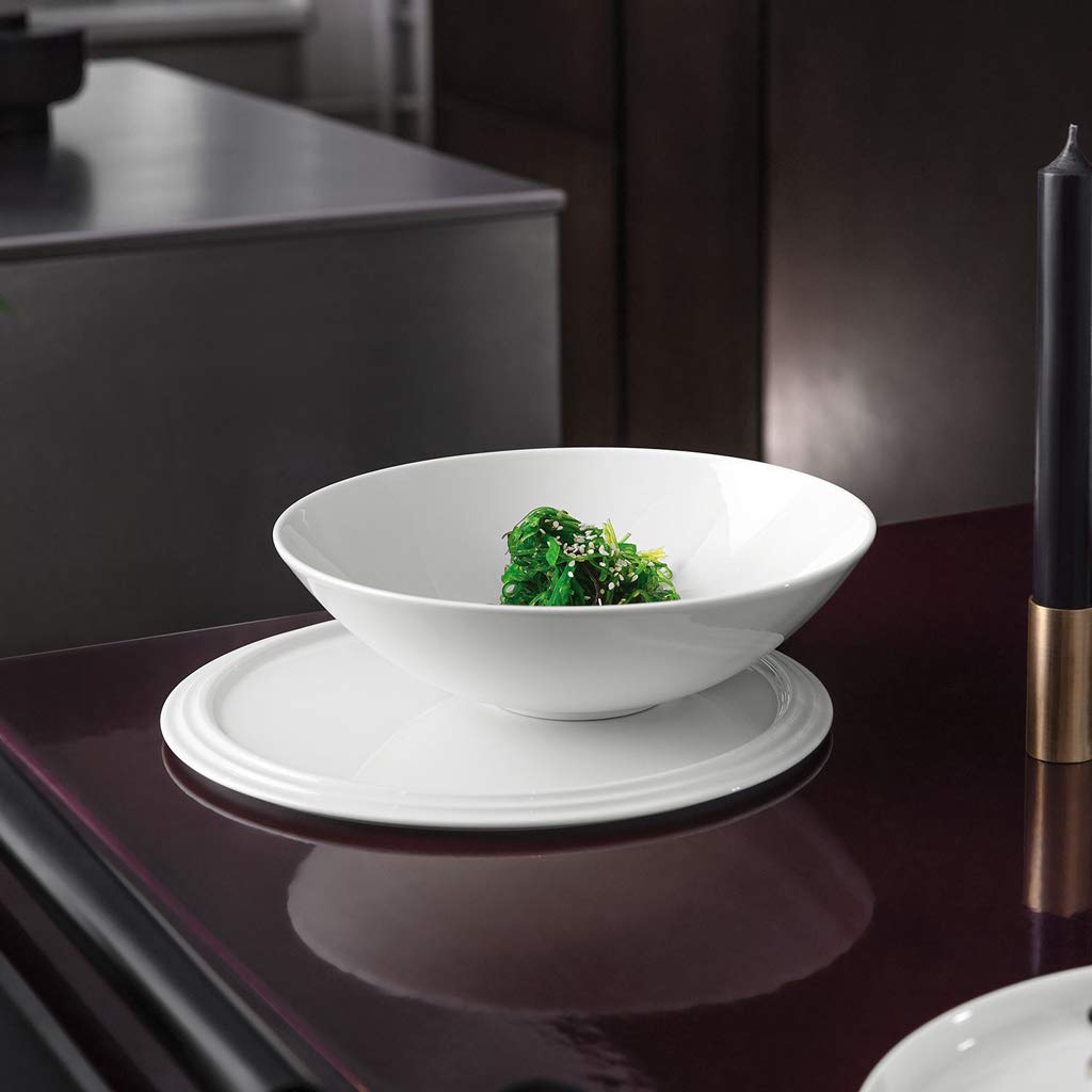 Villeroy und Boch - Iconic Bol, minimalistyczna miska do chrupiących sałatek, porcelana premium, nadaje się do mycia w zmywarce, biała, 1 l
