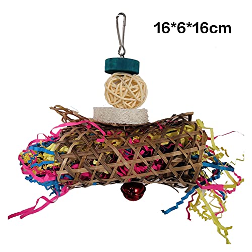 Vogelspeelgoed 5 stks Parrot Speelgoed Set Kleurrijke Vogel Kauwen Foerageren Hangende Loofah Speelgoed voor kleine… - Afbeelding 6