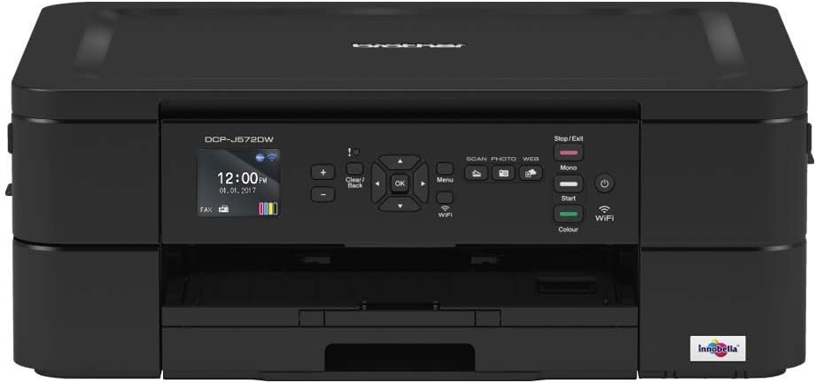 Brother DCP-J572DW Colour Inkjet All-in-One - Wireless/USB, Printer/Scanner/Copier, 2 Sided A4 Printing, Small Office/Home Office, Black