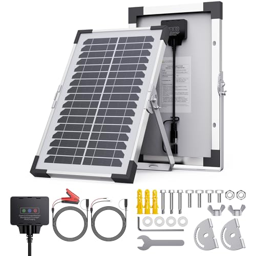 7.5W 12V Solar Battery Charger Maintainer, 12 Volt Solar Panel for Car Battery with Smart Controller, Callsun Low-Iron Tempered Glass Solar Trickle Charger for Boat Truck RV Lawn Mower