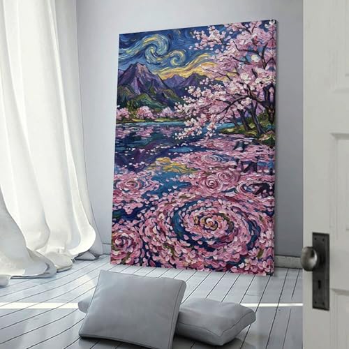 Peinture murale tableau sur toile moderne pour decoration de maison affiche paysage 60x90cm