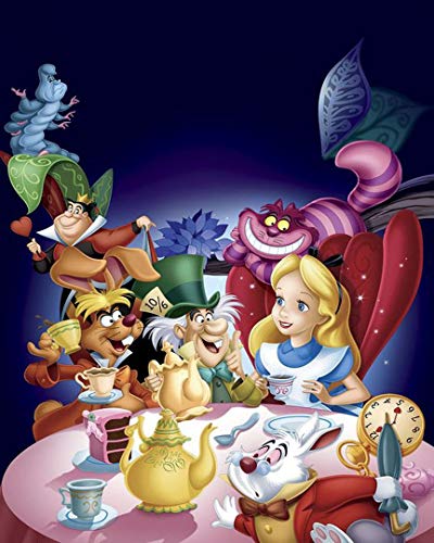 Sukimi 5D DIY Diamond Painting Alice 16X20 inches Full Round Drill Rhinestone Embroidery for Wall Decoration