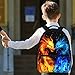 QuillGlyph School Boys Backpack Ages 8-10 Abstract Dragon Backpack Fire Bookbag Water Resistant Bag Travel Hiking Camping Daypack For Kids Teens Boys Girls