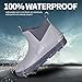 E KAINI Rain Boots for Men Waterproof Men's Deck Boots Fishing Booties Anti-Slip Rubber Boots Ankle Comfort Lightweight Gardening Shoes for Yard Farm Outdoor Work Boating