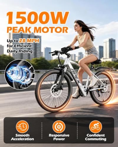 Powerful 26 Inch 1500W Electric Bike for Adults for Fast Commuting - Image 2