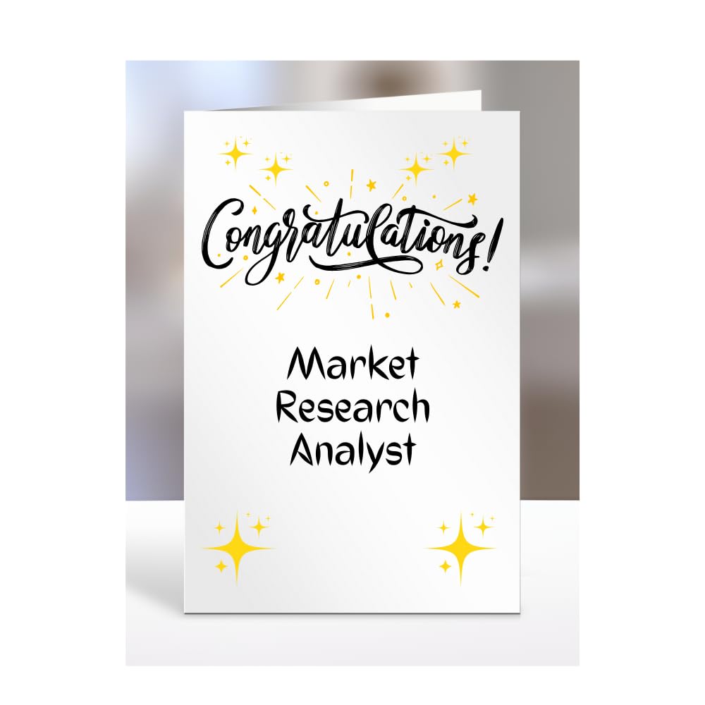Congratulations Market Research Analyst card, gifts for men, women, colleagues, boss, manager, son, daughter, grandson, presents for christmas, A5-243b_203