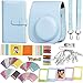 Revefilms Housse et Accessoires compatibles avec instax Mini 11 Bleu Comprend Housse et Sangle de Jeu, Album 108 Photos, Pinces LED, Autocollants pour décorer, Cadres colorés pour Table et accrocher