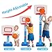 Toddler Basketball Hoop Indoor Mini Adjustable Basketball Goal with Ball Pump Outdoor Toys Backyard Game Outside Pool Basketball Toys for 1 2 3 4 Year Old Boy Girl Kid Toy Age 2-4 4-8 Birthday Gift