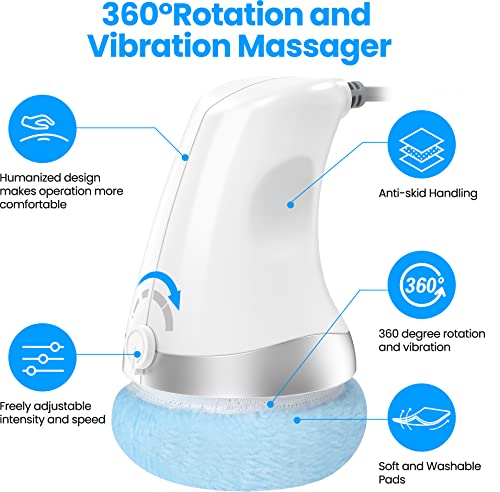 WLCMRD Body Sculpting Machine, Cellulite Massager Electric with 6 Washable Pads Body Sculpting Massager for Belly Legs Butt Arms - Thumbnail 4