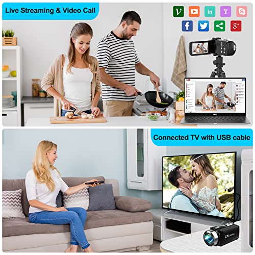 Rawiemy Video Camera Camcorder Hd 2.7K 48.0Mp Video Recorder Camera Vlogging Camera For Youtube Kids Camcorder With 3" Lcd Screen,Remote,2 Batteries And 32G Sd Card #TOP5