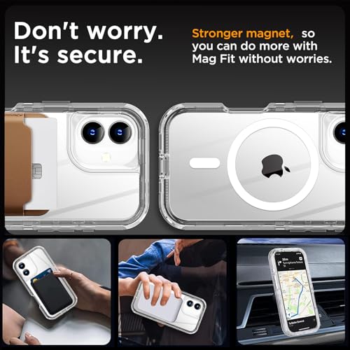 AICase for iPhone 16 Case Clear[Compatible with MagSafe] Heavy Duty Durable 3-Layer [Not Yellowing][Military Grade Drop Protection] Shockproof/DropProof Protective Cover for iPhone 16 6.1" 5G by AICase - Used condition - Image 2