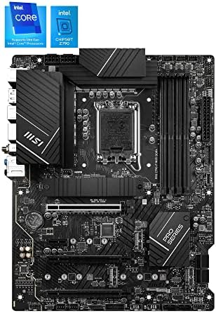 MSI PRO Z790-P WIFI DDR4 Motherboard ATX - Supports Intel Core 12/13th Gen Processors, LGA 1700, DDR4 Boost (5333+MHz/OC), 1 x PCIe 5.0 x16, 1 x PCIe 4.0 x16, 4 x M.2 Gen4, 2.5Gbps LAN, Wi-Fi 6E