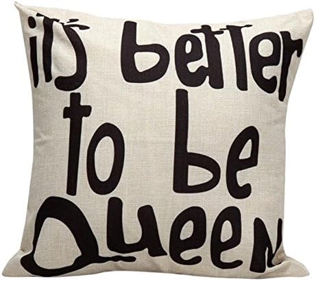 It Is Better To Be Queen Throw Pillow Case Capa De Almofada Decorative Cushion Cover Linen Car-Covers 45Cm45Cm Quality First