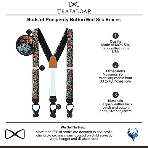 Trafalgar Birds Of Prosperity Silk Button End Braces #TOP3