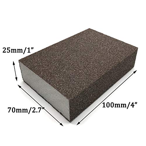 6Pcs Sanding Sponge Block, 60/80/120 Grit Sanding Pad, Washable and Reusable Sandpaper Foam Polishing Abrasive Sander Tool