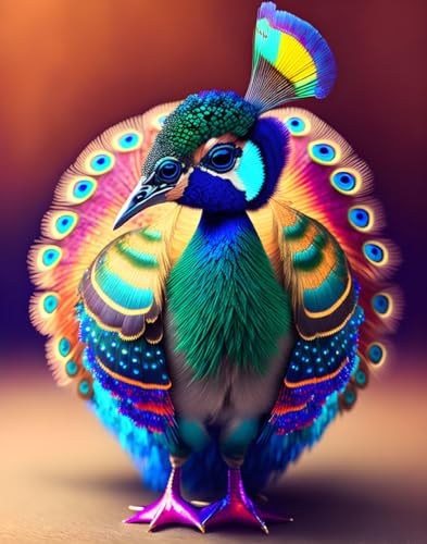 Baby Peacock Star SERENDIPITP affiche sur toile grand format pour habiller un mur vide