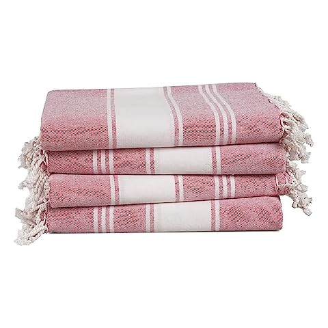 LANE LINEN Turkish Beach Towel Set of 4 Cover