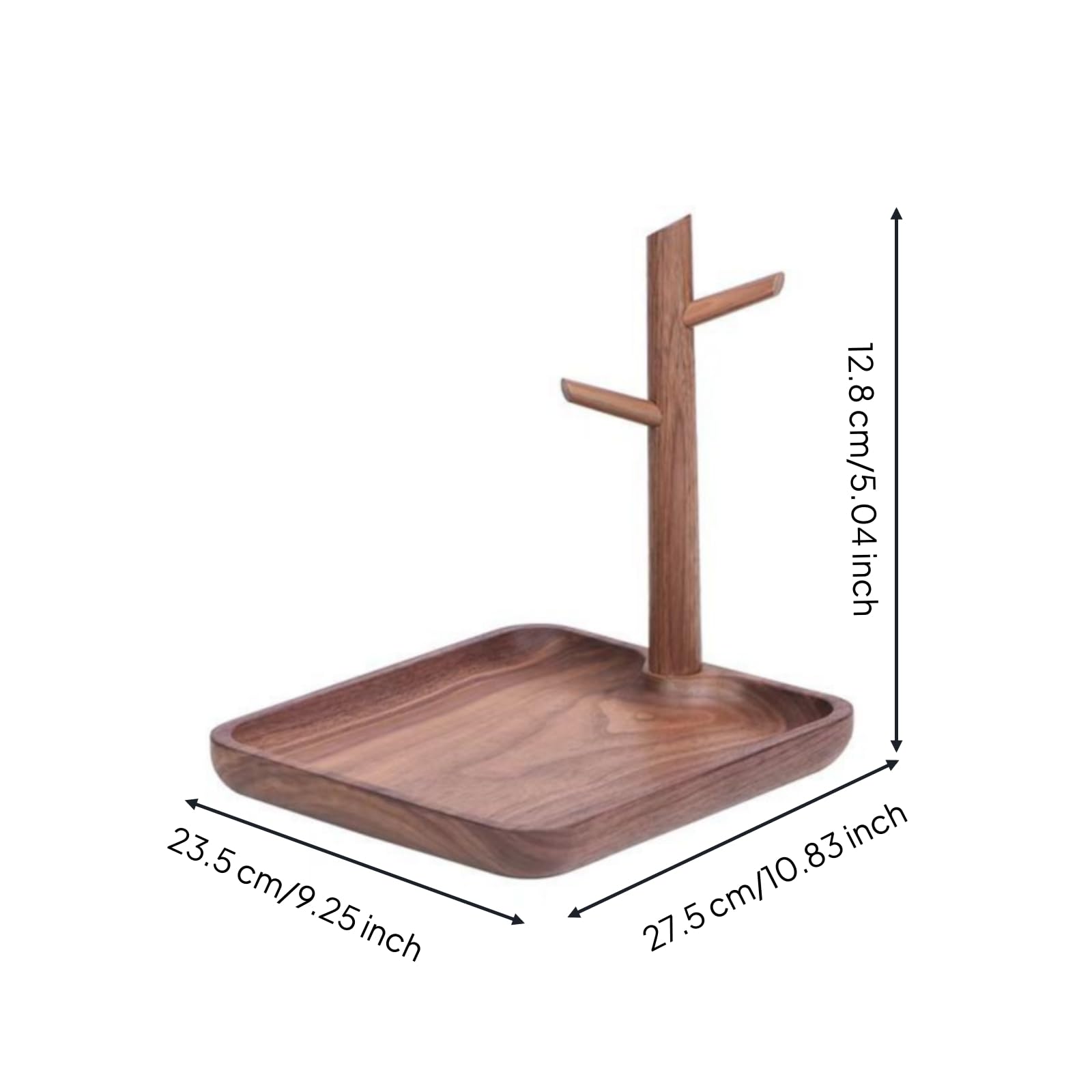 Organizzatore da Tavolo con Ganci Moderno Organizzatore in Legno con Ganci Versatile Svuotatasche in Legno per Comò
