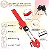 Car Steering Wheel Lock - Universal Car Anti Theft Security Device Adjustable Length SUV Van Wheel Lock Vehicle Protection Suitable for Car Security Device with Two Keys (Red) #2