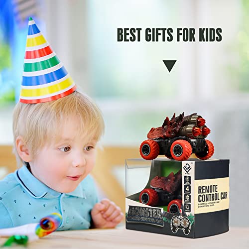 Dinosaur Toys For 3-5 Year Old, Mini Remote Control Car For Boys 4-7, Monster Trucks For Boys 3 Years, Race Cars For Kids Ages 3-5, 4-Channel Off-Road Monster Car,Toys For 3 4 5 6 7 Years Old Gifts #TOP5