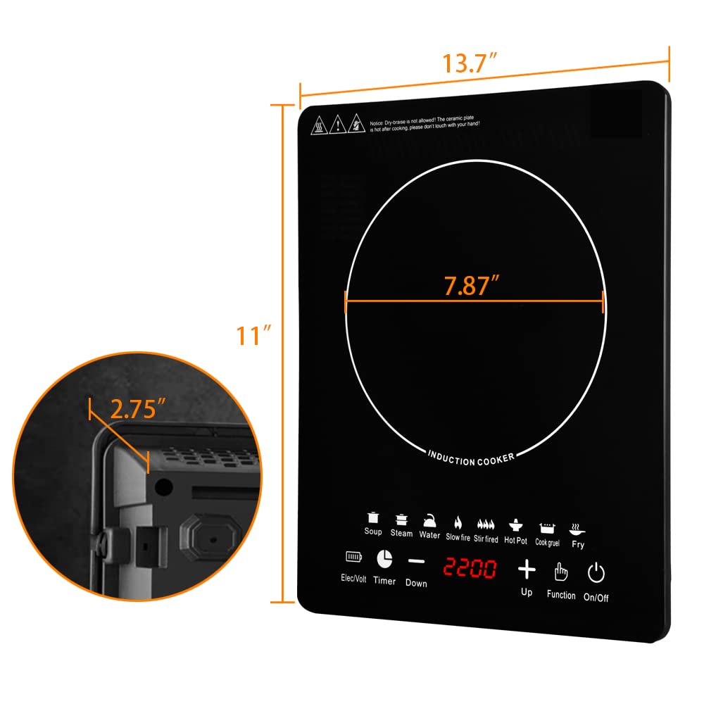 Buy Portable Induction Cooktop, 2200W Electric Induction Countertop