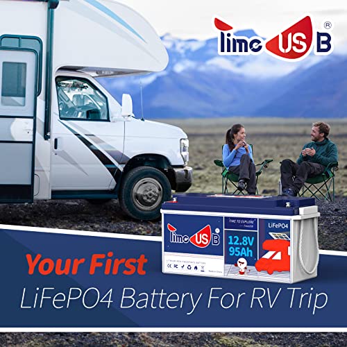 Timeusb 12V95Ah Lifepo4Batterybuilt-In50A Bms1.216Kwhenergywith1/2Lighterweightthan100Ahleadacidrvbatterylithiumbatteryforallkindsofrvscampervantraveltrailercaravan #TOP5