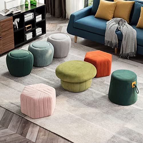 Tabouret de canapé carré vert clair pour entrée et chambre chaleureuse - 5