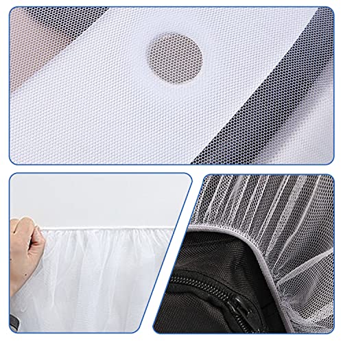 Miniatura 3 de Sskhe Paquete De 2 Mosquiteras Universales, Mosquitera Ligera Y Portátil Para Cochecitos, Cuna De Transporte Y Camas De Viaje, Lavable A Máquina, Elástica Y Transpirable