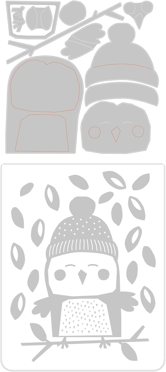 Sizzx Impresslits Embossing Folder Cozy Owl by Jennifer Ogborn | 665966 | Chapter 3 2022