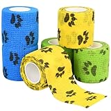 FGBNM 6pcs Vet Wraps, 2" Self Adhesive Bandage Wraps, Non-Woven Pet Wraps for Dogs Pet Animals & Ankle Sprains & Swelling