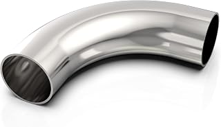 TAISHER 1PCS 304 Stainless Steel 2" 90 Degree Mandrel Bend Elbow, for Auto Modified Exhaust Elbow, Stair Handrail etc.