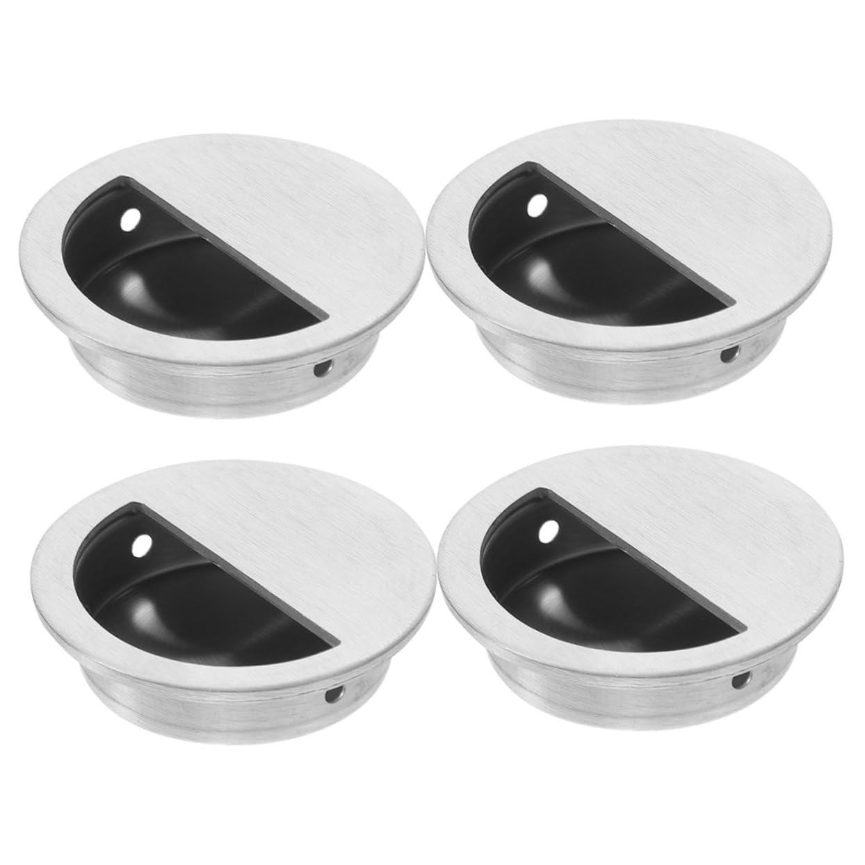 Tiradores empotrados de acero inoxidable para renovar los muebles de cocina, juego de 4 piezas