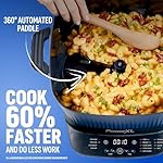 STIRMAX™ Midnight Blue 7.5 Quart Digital Multi-Cooker with Automatic Paddle to Stir and Shred, 9 in 1 programmable presets to Sauté, Sear, and Brown Food Before Simmering - Image 5