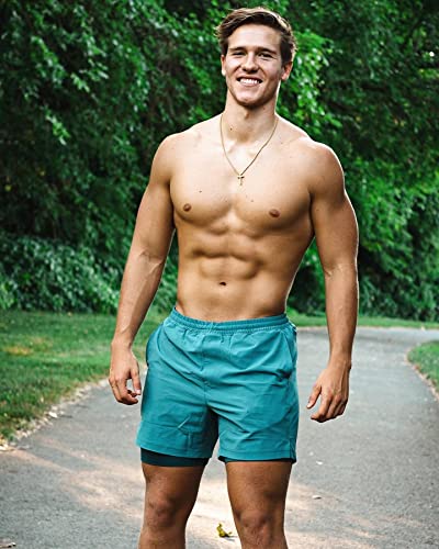 Image of maamgic Mens 5 inch Gym Running Shorts for Men 2 in 1 Quick Dry Workout Athletic Shorts
