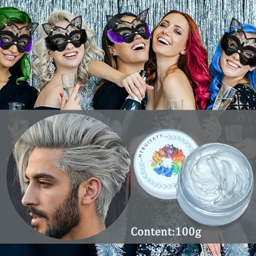 Cera temporal para cabello con color natural lavable miniatura 5