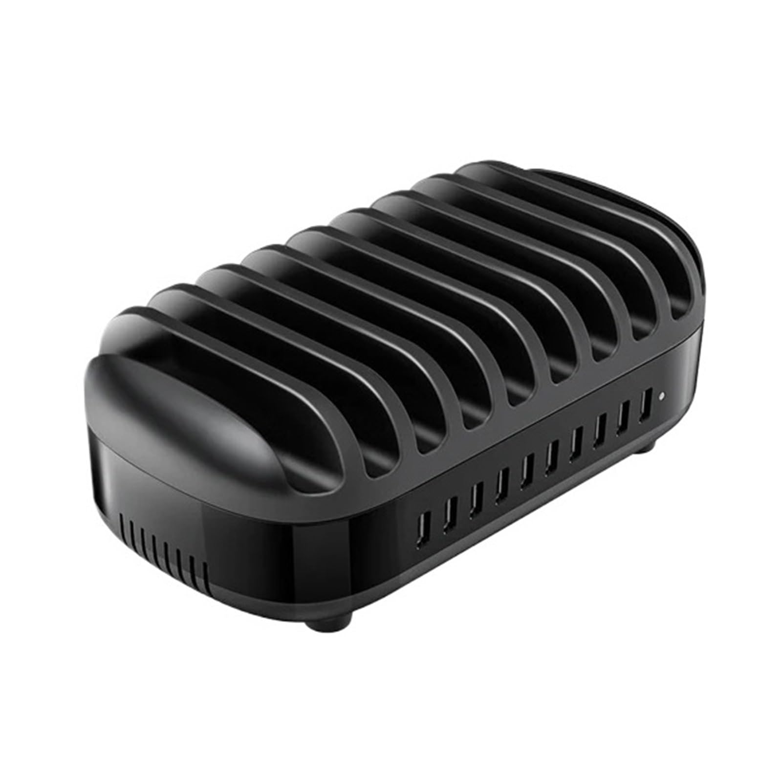 Wieloportowa Stacja Ładująca USB Dokująca PD120W 5 V 2,4 A Szybka Ładowarka Do Tabletu Office Bar(Black With Cable)