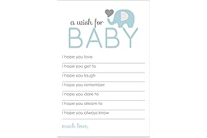 Adorable Elephant Wishes for Baby Shower: 20 Pack – Share Words of...